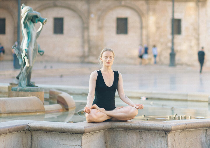 Meditation in city