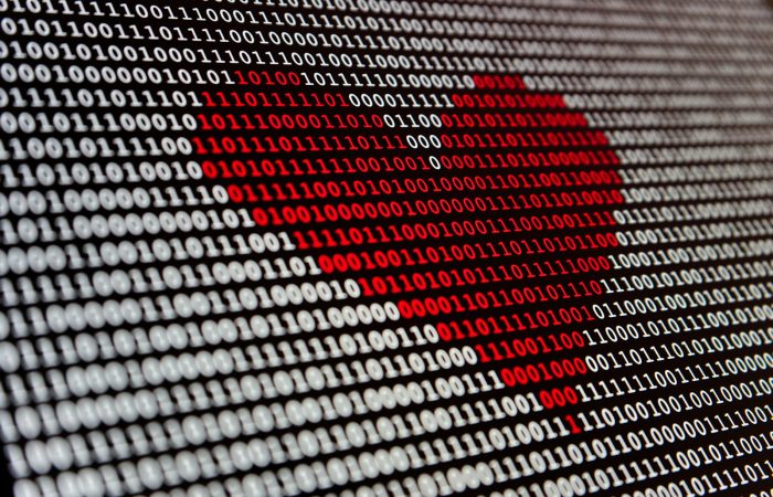 a heart is shown on a computer screen