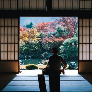 silhouette of man near outside