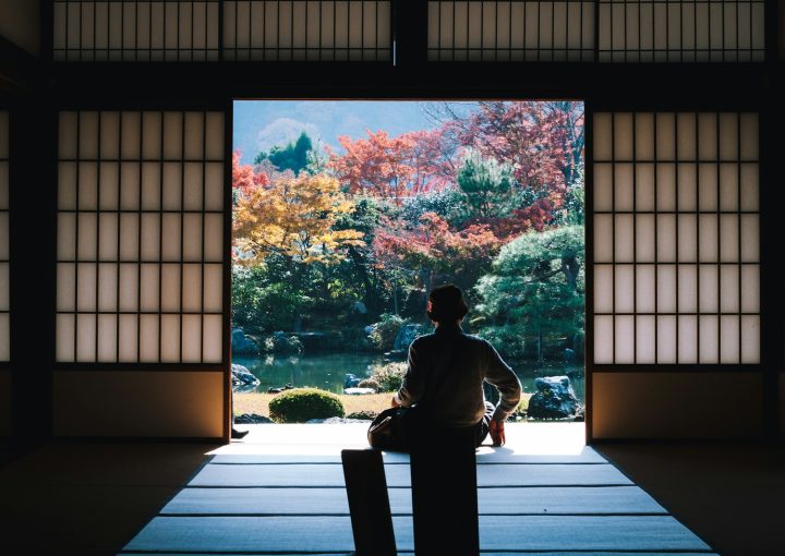 silhouette of man near outside